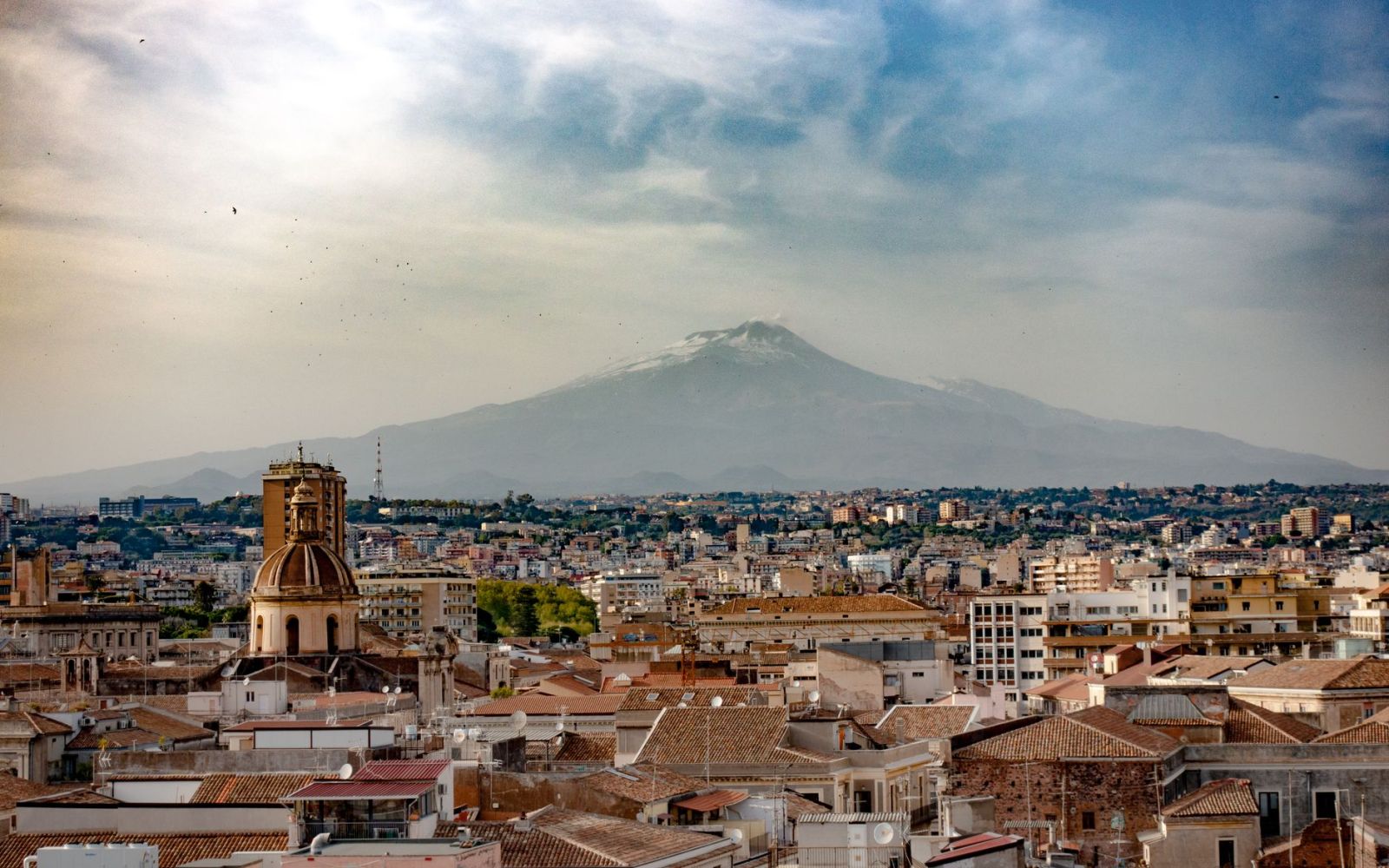 etna over catania city